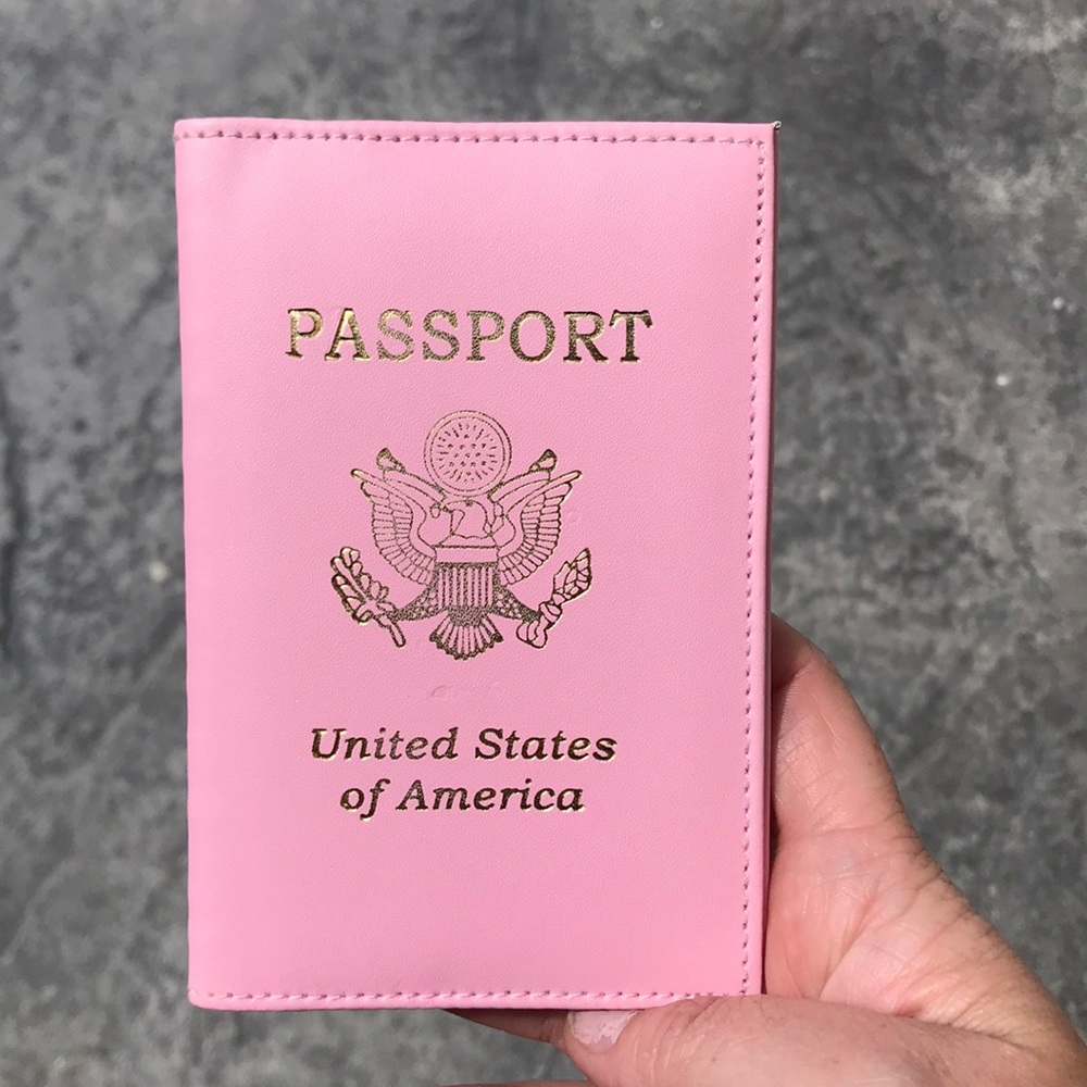 Pink passport holder